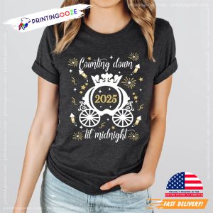 Counting Down 2025 Until Midnight Disney Holiday T-shirt