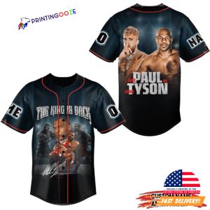 Customized The King Is Back Paul Vs Tyson Baseball Jersey 1