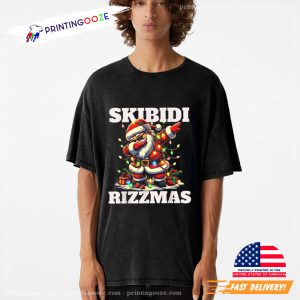 Deco Santa Claus Skibidi Rizzmas Funny T shirt