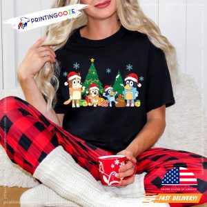 Disney Bluey Family Christmas Graphic T shirt