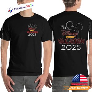 Disney Family Vacation 2025 Vintage 2 Side Shirt