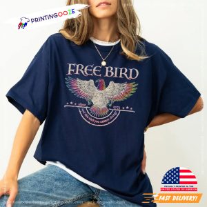 Free Bird, Old School Rock Band Comfort Colors Tee 3