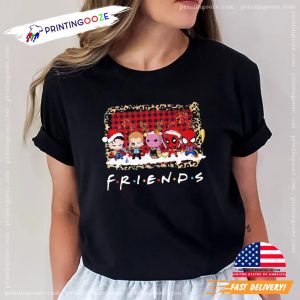 Friends Marvel Studios Chibi Characters Christmas T shirt 2