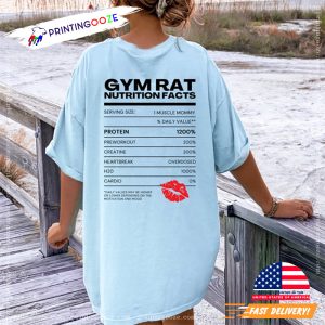 Gym Rat Nutrition Facts Comfort Colors T shirt 2