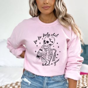 Ho ho holy shit what a year Funny skeleton Shirt 2