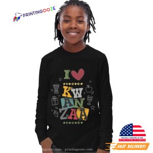 Holiday African American I Love Kwanzaa Shirt 2