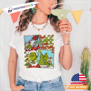 How the grinch stole christmas Retro Cartoon Xmas T shirt 2