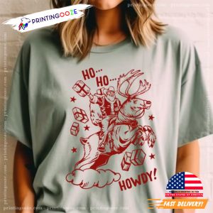 Howdy Santa Cowboy Christmas Comfort Colors T shirt 4