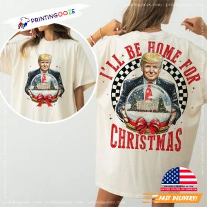 I'll Be Home For Christmas White House Snow Ball T shirt 1