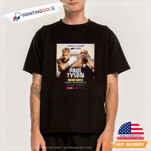 Jake Paul Vs Mike Tyson New Date Legendary Fight T shirt 2