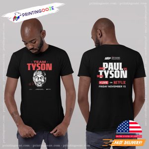 Jake Paul vs. Mike Tyson Team Tyson Signture T shirt