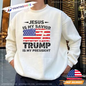 Jesus Is My Savior Trump Is My President 2024 Shirt 4