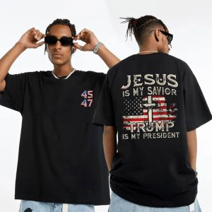 Jesus Is My Savior Trump Is My President American shirt 2