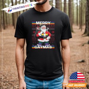 Merry Gaymas Funny Gay Christmas T shirt