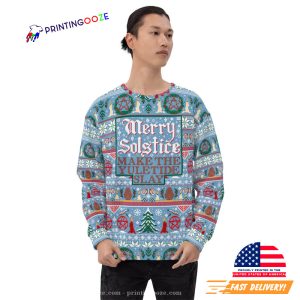 Merry Solstice Funny And Witchy Yule Ugly Sweater