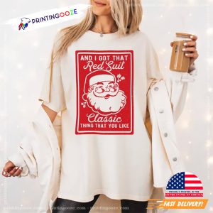 Red Suit Classic Santa Christmas Comfort Colors T shirt