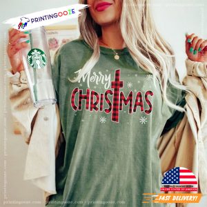 Religion Merry Christmas Comfort Colors Shirt 2