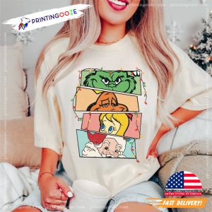 Retro Christmas Characters Comfort Color Tee 4