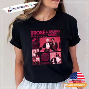 Retro Rose Bruno Mars APT Graphic T shirt 1