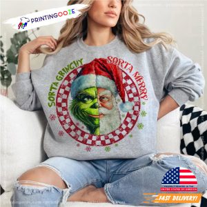 Retro Sorta Grinchy And Sorta Merry Shirt