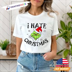 Santa Grinch I hate Christmas shirt 2