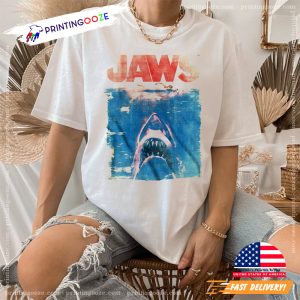 Scary Jaws Fade Poster T shirt