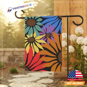 Subtle LGBTQ Pride Colorful Floral Flag