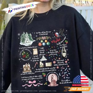 Taylor Swift Christmas Lyrics T shirt 3