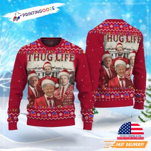 Thug Life Trump Army Ugly Christmas Sweater