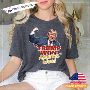 Trump Won America Won Comfort Colors T shirt 2