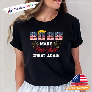 Trump make new year great again T shirt 1