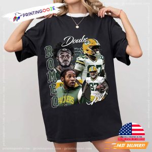 Vintage 90s Green Bay Packers Romeo Doubs 87 Unisex T shirt 3