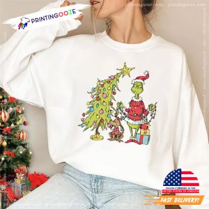 Vintage Grich Christmas Tree Funny Unisex T shirt