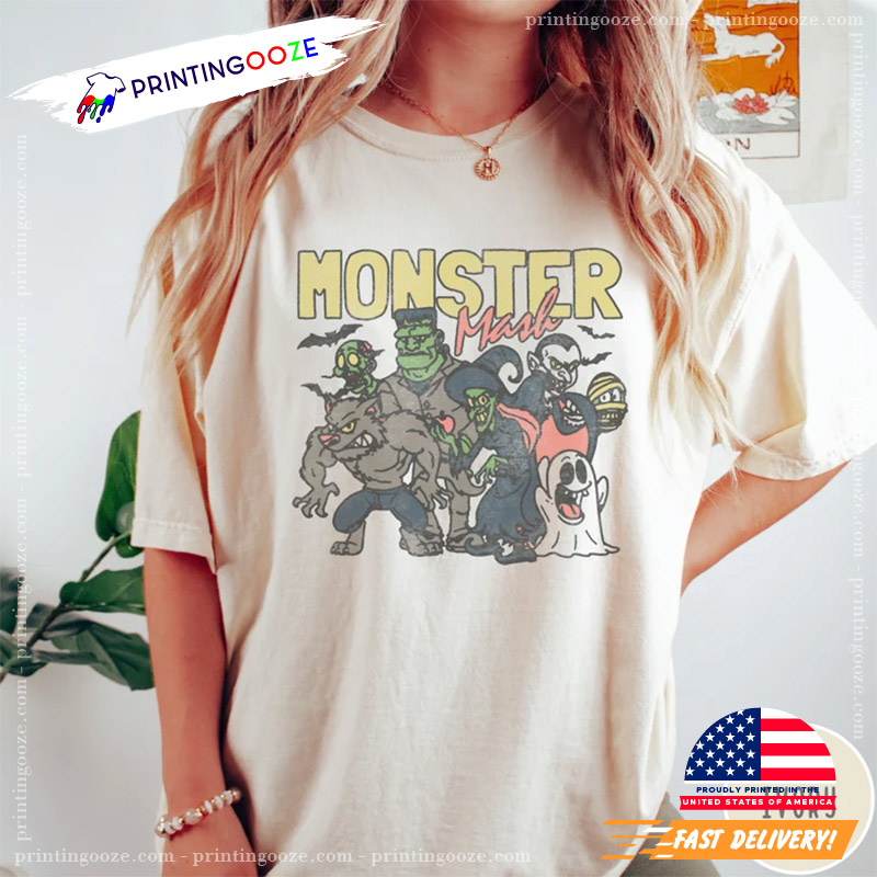 Vintage Halloween Monster Mash Comfort Colors Shirt Vintage Halloween Monster Mash Comfort Colors Shirt