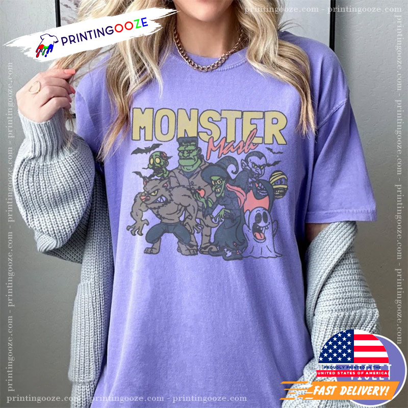 Vintage Halloween Monster Mash Comfort Colors Shirt Vintage Halloween Monster Mash Comfort Colors Shirt