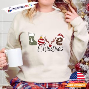 Vintage Love Christmas Holiday Unisex T shirt 3