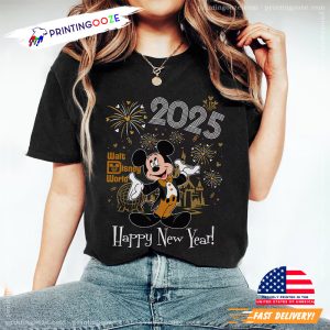 Walt Disney Word Happy New Year 2025 Comfort Color Tee