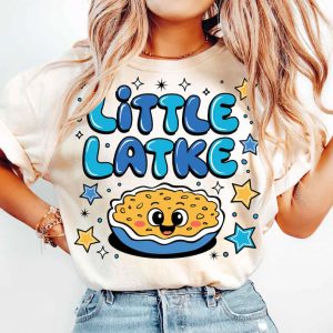 happy hanukkah Little Latke Comfort Color Tee