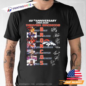 60th Anniversary Denver Broncos 1960 2020 T shirt 2