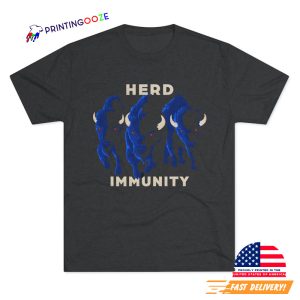 Buffalo Herd Immunity Tri Football Team Tee 3