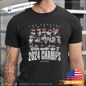 Chibi Los Angeles Dodgers Players 2024 Champs Shirt 1