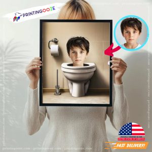 Custom Skibidi Toilet Portrait Funny Wall Art 3