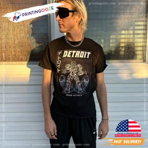 Detroit Football Adult Cyberpunk T Shirt 1