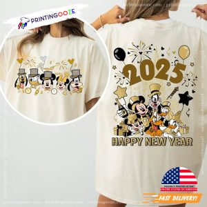 Disney Mickey And Friends New Year 2025 2 Sided Shirt 1