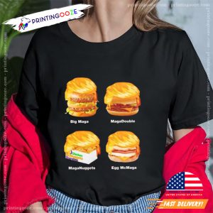 Fast Food Burgers X Trump hair Funny Unisex T shirt 2