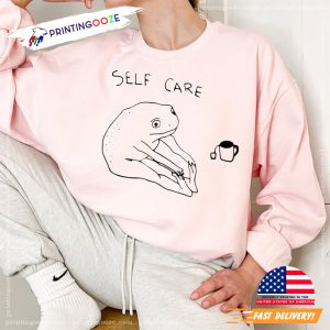 Funny Frog Self Care T shirt 1