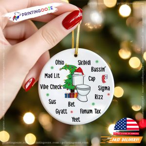 Funny Teen Slang Christmas Trendy Holiday Ornament