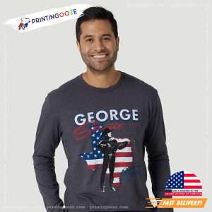 George Strait Texas and USA Flag T Shirt 2