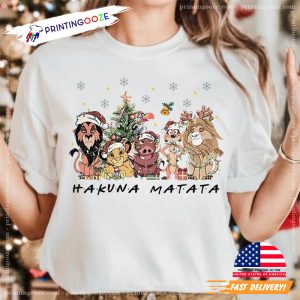 Hakuna Matata The Lion King Christmas Comfort Colors Shirt 3