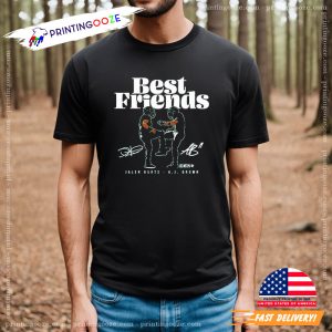 Jalen Hurts And A.J. Brown Best Friends Philadelphia Eagles Tootball T shirt 1